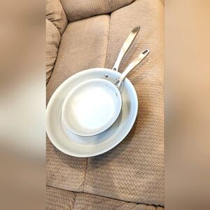 2 Ceramic Cooking pans frying none- stick